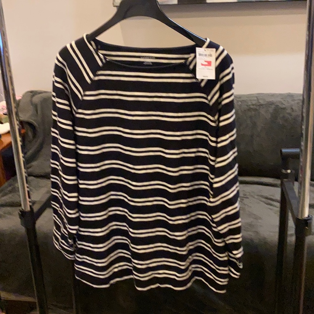 Lands’ End striped Top 1X